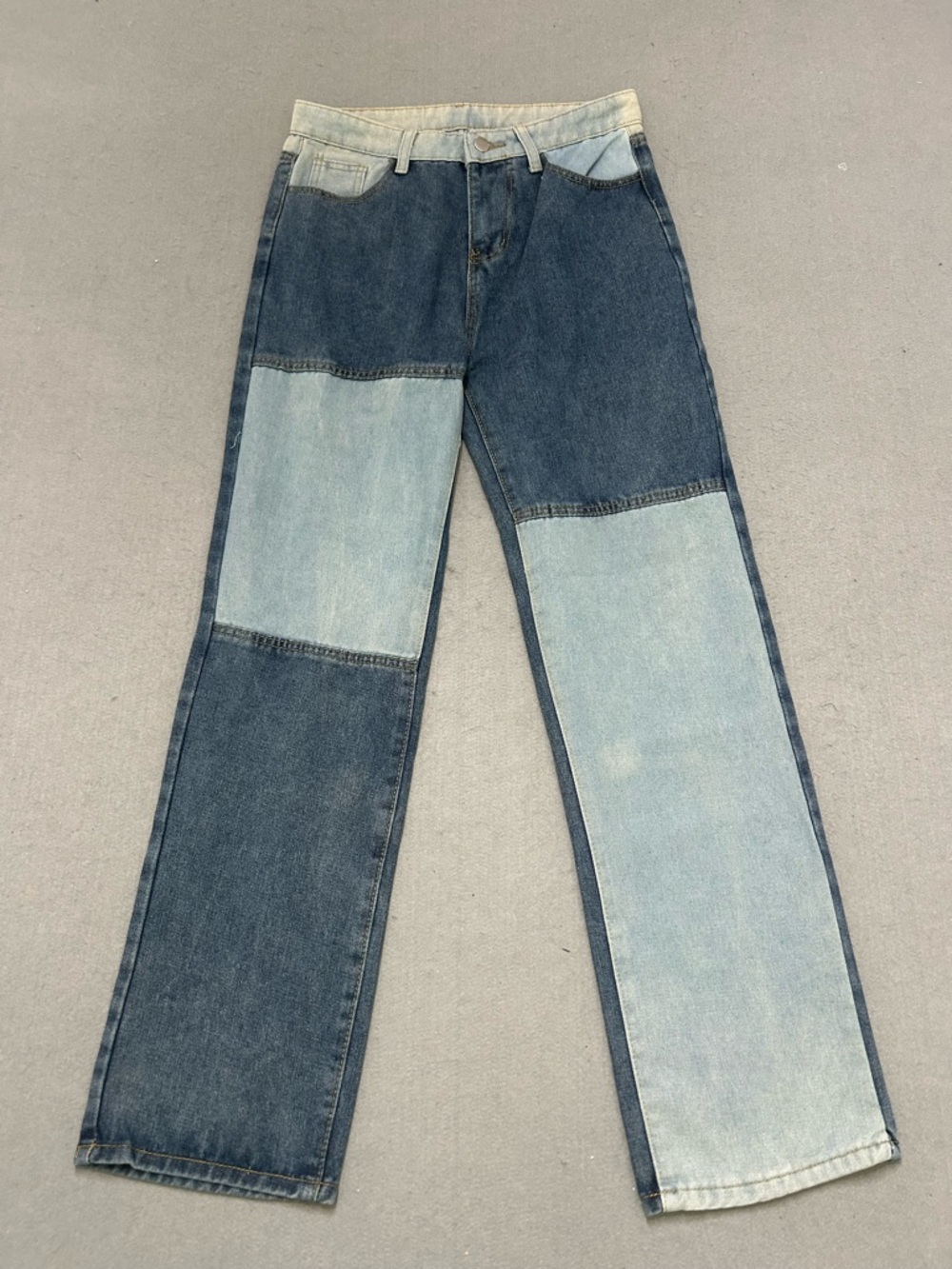 Women’s Patchwork Wide Leg Jeans Size L